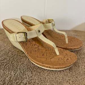 Lauren Ralph Lauren Reeta Wedge Cork Thong Sandals